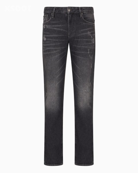 J06 slim-fit, worn-look, stretch-denim jeans