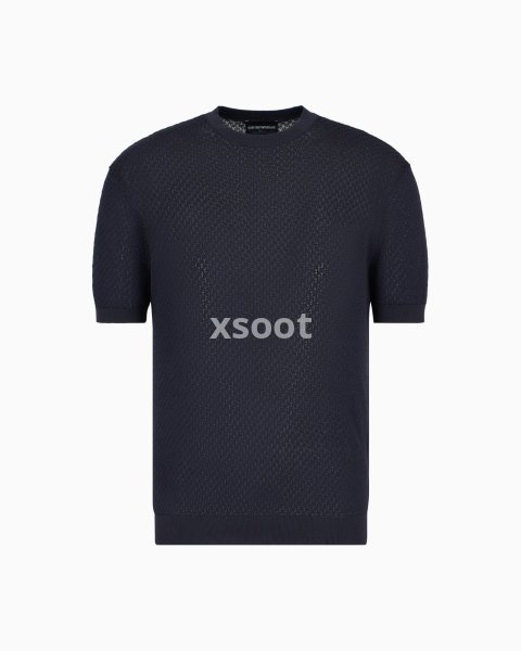 Micro-pattern jacquard jumper