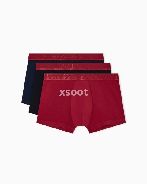 Three-pack of ASV Shiny logoband organic jersey boxer briefs