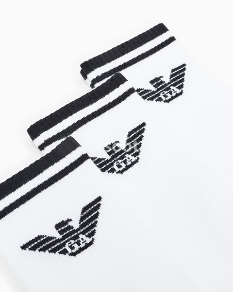 Three-pack of ASV eagle logo terrycloth socks