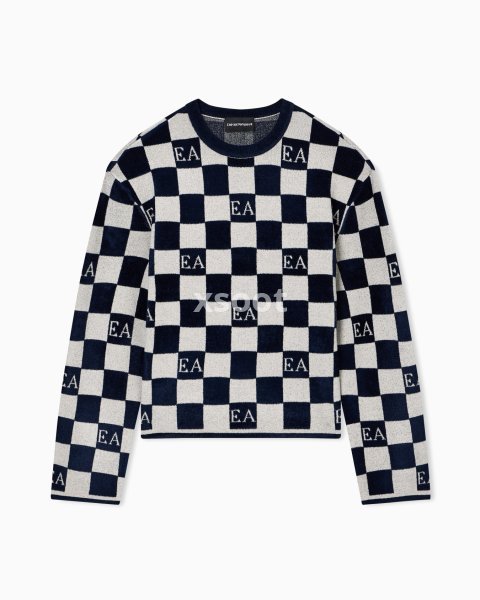 Jacquard chenille jumper with pattern