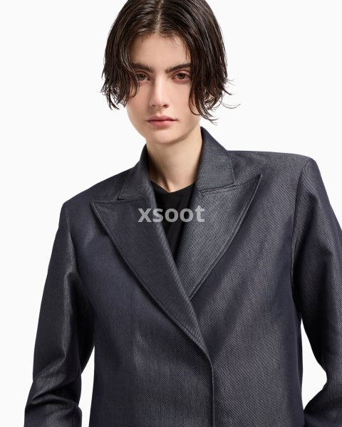 Polygon capsule collection yarn-dyed gabardine bolero