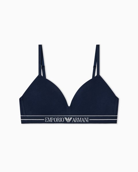 ASV organic-cotton, padded triangle bra with logo underband
