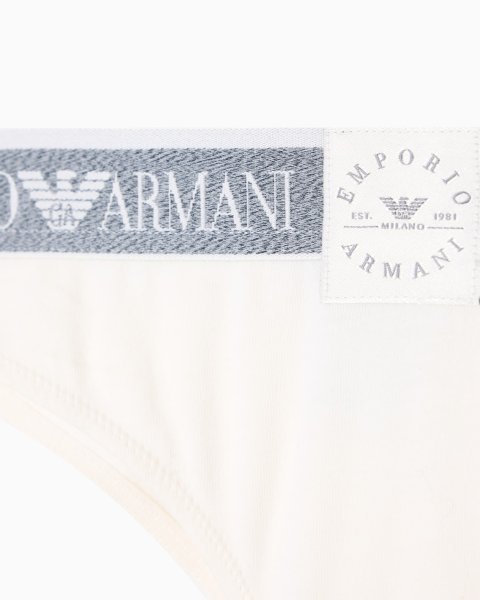 ASV Iconic organic-cotton bralette and Brazilian briefs set with logo band