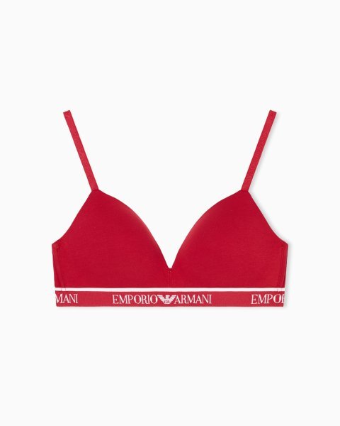 ASV Iconic organic-cotton, padded triangle bra with logo underband