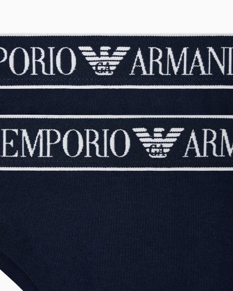 Two-pack of ASV organic-cotton Brazilian briefs with logo waistband