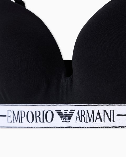 ASV organic-cotton, padded triangle bra with logo underband