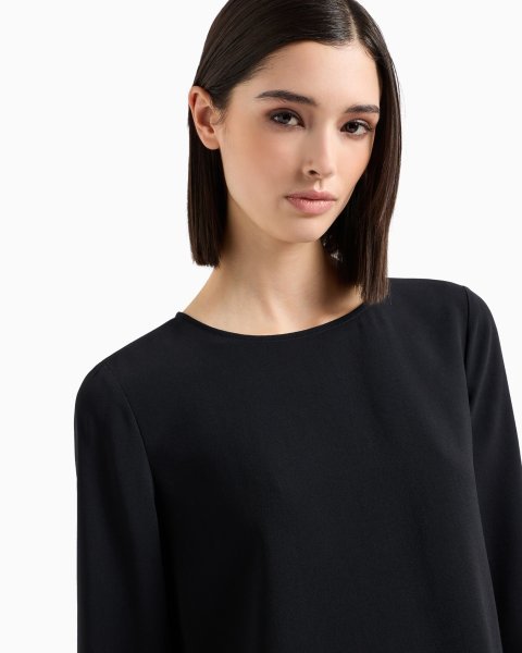 Envers-satin blouse with 3/4 sleeves