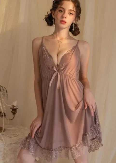 Sajiero Babydoll - Deep Lace Brown