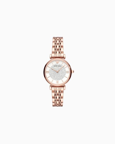 Women's Two-Hand Rose Gold-Tone Stainless Steel Watch