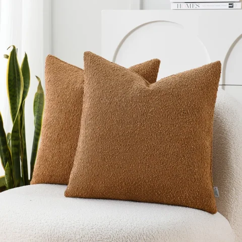 Textured Pillow Covers Textured Boucle Pillow Covers (Set of 2)