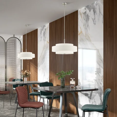 Flaire 5 - Light Dimmable Drum Chandelier