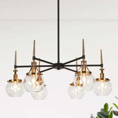 Loram 6 - Light Dimmable Drum Chandelier
