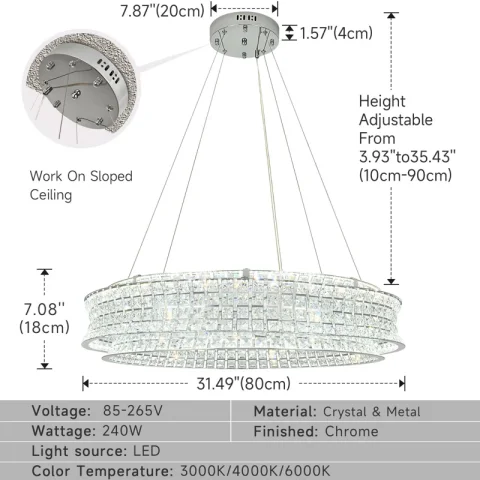 Horst LED Drum Chandelier