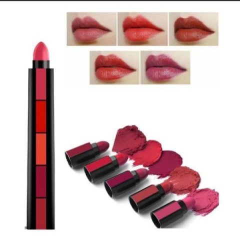 5 In 1 Huda Beauty Lipstick – Cream Based Velvet Matte With Bold Coverage Lipstick For Stylish Makeup Look