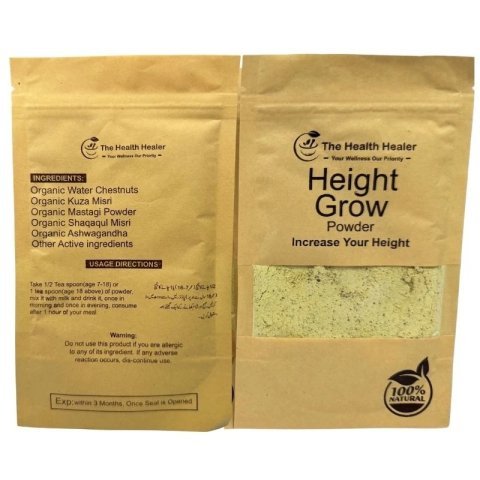 The Health Healer Height Grow Powder 100 Percent Natural Height Increase Supplement For Daily Growth And Wellness - 70g