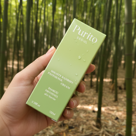 Purito Mighty Bamboo Panthenol Cream 100ml – Deep Hydration, Skin Barrier Repair & Soothing Moisturizer