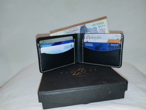 Men’s Rugged Leather Wallet | Black Cow Leather | Durable & Stylish | Premium Quality