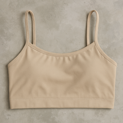 Teenagers’ Malai Non-Padded Bra – Soft, Lightweight & Comfortable Everyday Wear Lingerie, Plain Design in Beige, Sizes 28, 30, 32 - 28