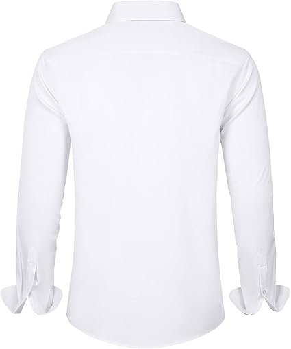 Men's White Long Sleeve Dress Shirt