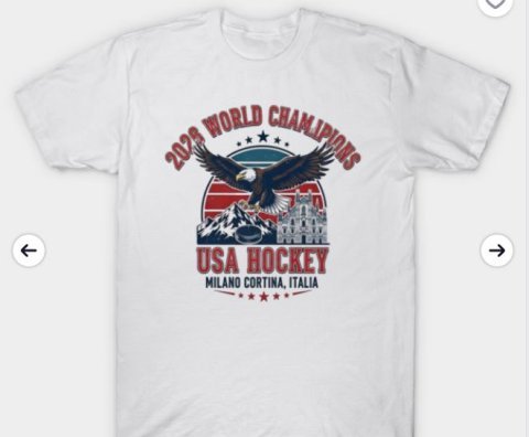 printful USA Hockey Champs Milano 2026 Tee