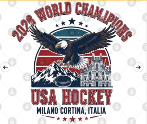printful USA Hockey Champs Milano 2026 Tee