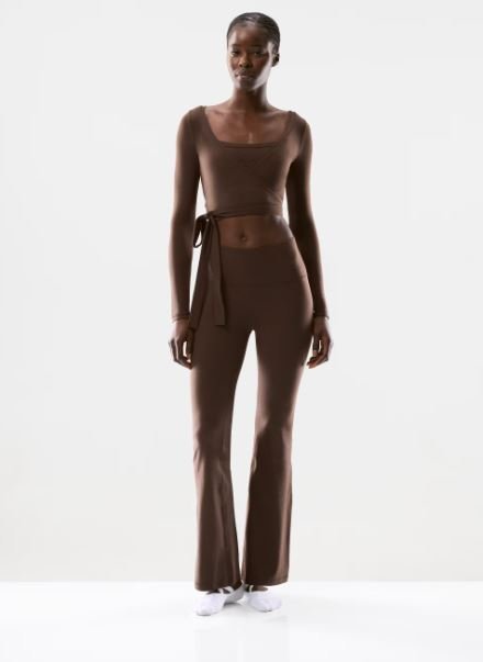 Golden Women's Butter Focal Wrap Longsleeve Blouse