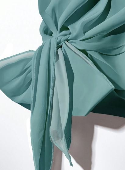 SHEIN Summer Outfits 2Pcs Women Casual Minimalist Green Bowknot Shirt & Loose Straight Geometric Print Pants Set