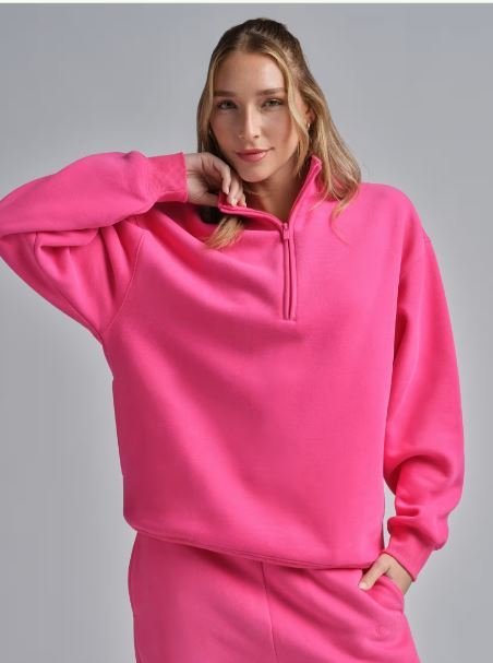 Basic Quarter Zip Mock Neck