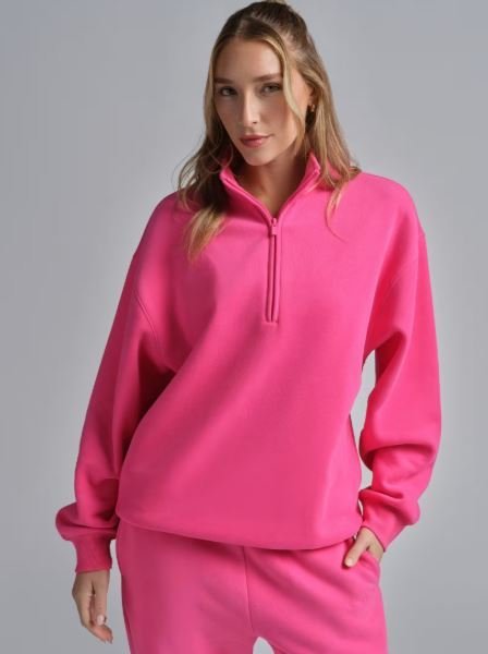 Basic Quarter Zip Mock Neck