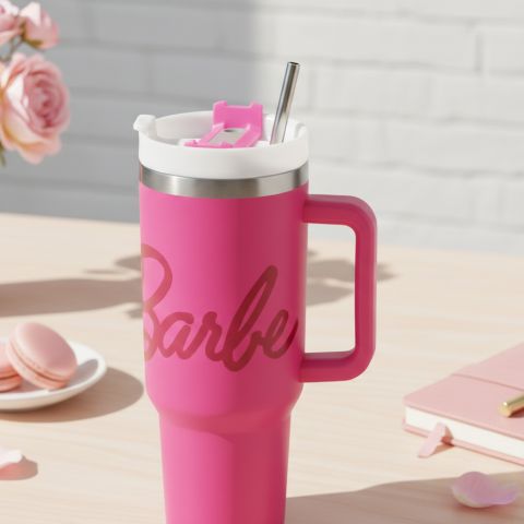 Master Barbie Tumbler – Stylish, Durable & Leak-Proof Drinkware - Pink Color ( With Box )