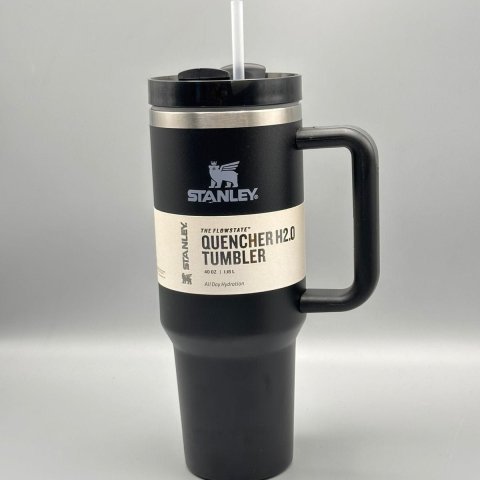 Stanley 40 Oz | (1200ML) Stainless Steel Vacuum Insulated Tumbler With Straw Leak Proof Quencher Cup For Hot And Cold Beverages - With Box | Sky Blue