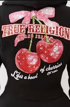 cherry shrunken zip hoodie - mental health hoodie for daily emotional support