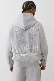 Horseshoe Appliqué Zip hoodie - gym hoodie for men workout training wear