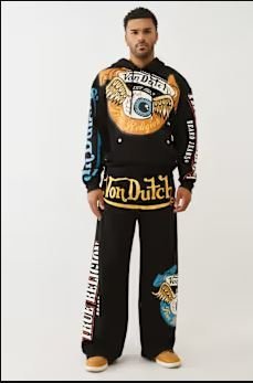 True Religion X Von Dutch Logo Hoodie - mental health hoodie for daily emotional support