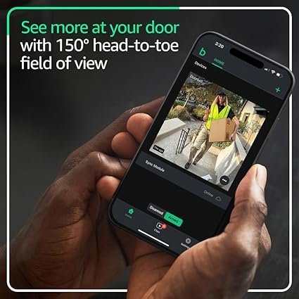 Blink Video Doorbell (newest model) – Head-to-toe HD view, two-year battery life, and simple setup. Required Sync Module not included – Add-On (Black)