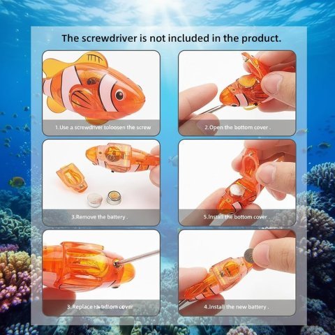 Magic Water-Activated Glowing Swimming Fish, Deep-Sea Disco, Interactive Colorful Robot Fish, Swimming Robotic Luminous Function, Waterproof Aquarium Bath Time Fun