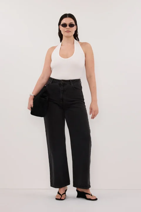 Harlan Off White Knit Halter Top