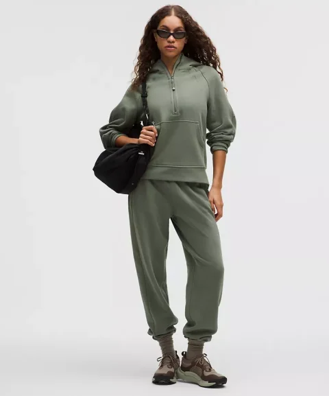 Scuba Oversized Half-Zip Hoodie Long