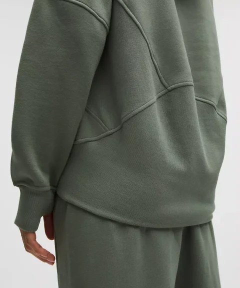 Scuba Oversized Half-Zip Hoodie Long