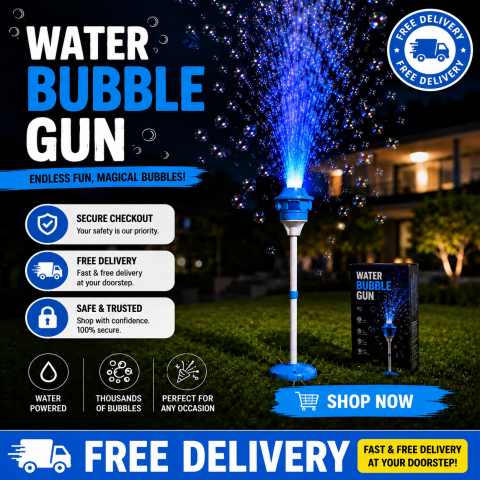 Bubble Machine Blower, Outdoor Indoor Bubble Maker with Colorful LED Lights and Music.