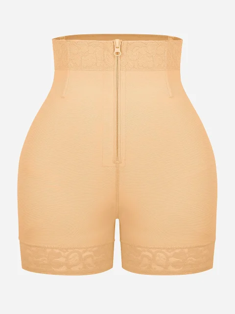 Feelingirl Tummy Control Shaping Shorts Butt Lifter with Clasps and Zipper