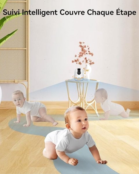 Imou 2K(3MP) WiFi Surveillance Camera Indoor 360° Smart Camera with Human Detection AI Tracking Two-Way Audio Siren Alexa Compatible for Baby/Pets