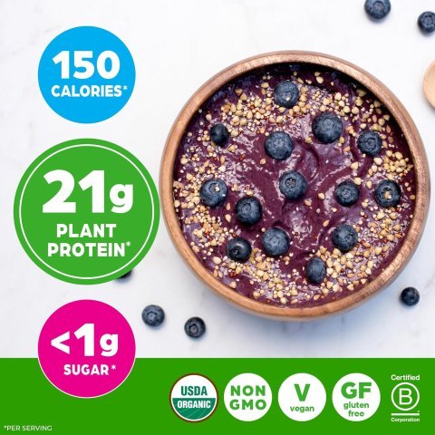 Orgain Organic Vegan Protein Powder, Vanilla Bean - 21g Plant Protein, 6g Prebiotic Fiber, No Lactose Ingredients, No Added Sugar, Non-GMO, For Shakes & Smoothies, 2.03 lb (Packaging May Vary)