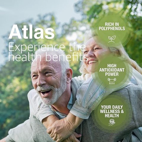Atlas 1 LT Cold Press Extra Virgin Olive Oil with Polyphenol Rich from Morocco | Newly Harvested Unprocessed from One Single Family Farm | Moroccan Organic EVOO Trusted by Award-Winning Chefs