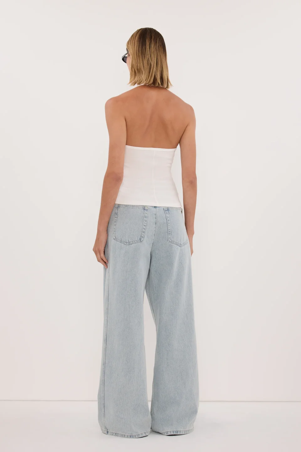 Harlan Off White Knit Halter Top