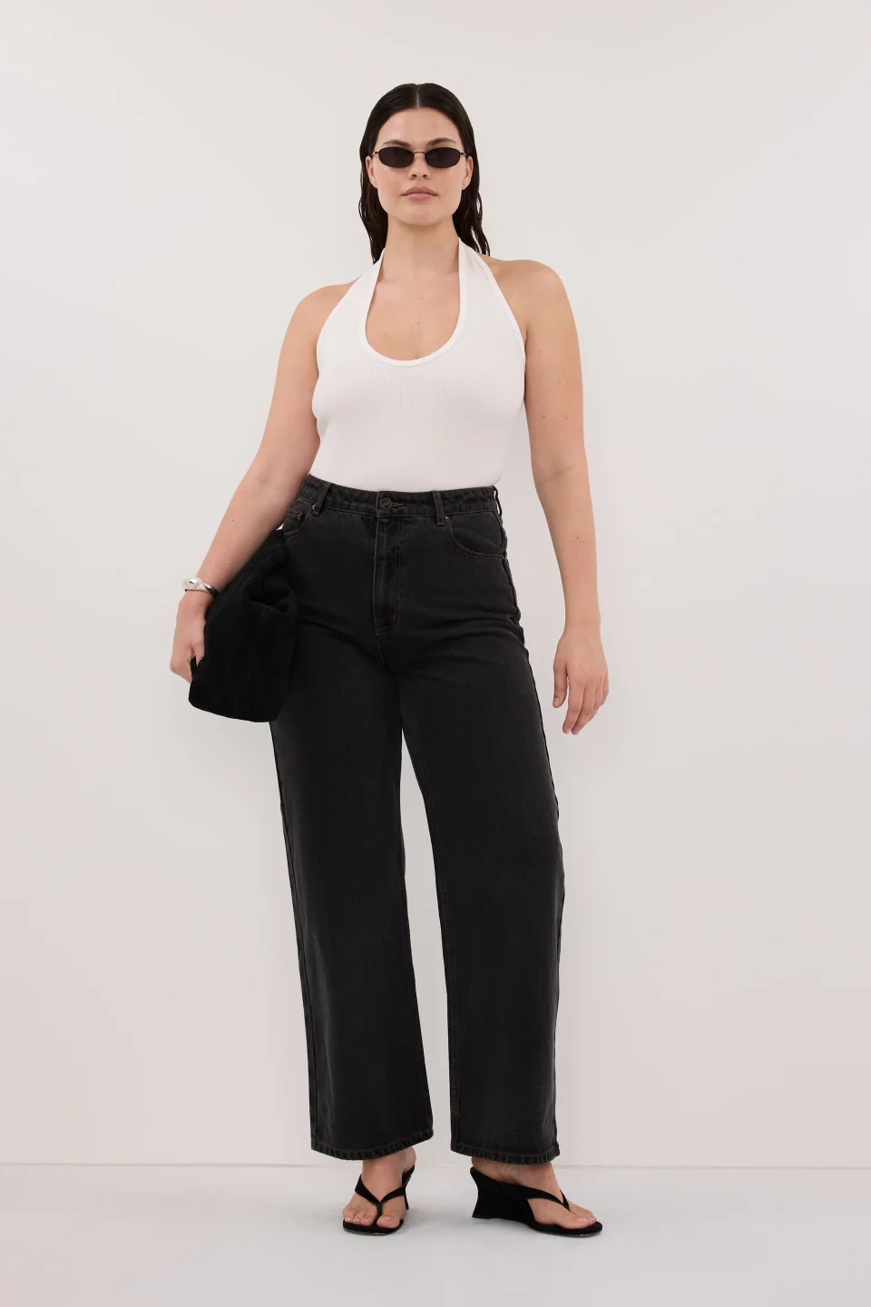 Harlan Off White Knit Halter Top