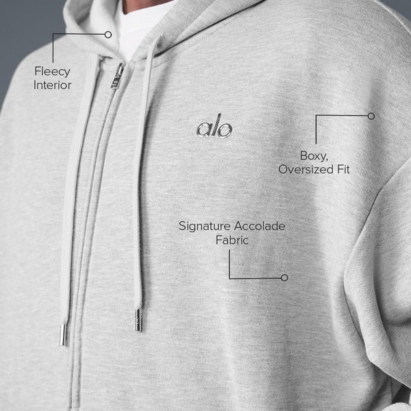 Accolade Full Zip Hoodie - Athletic Heather Grey