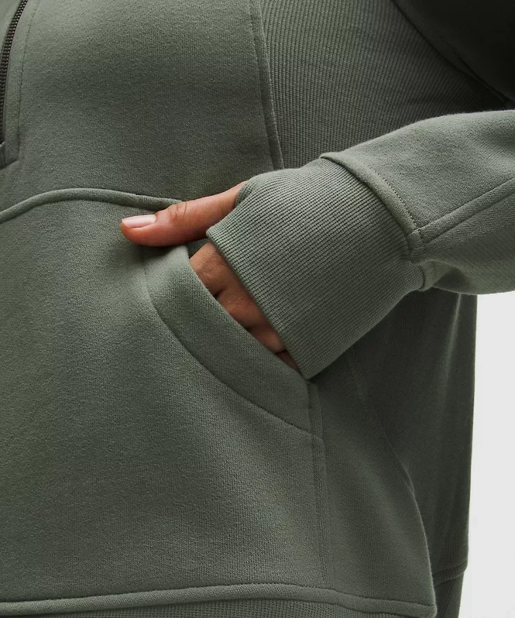 Scuba Oversized Half-Zip Hoodie Long