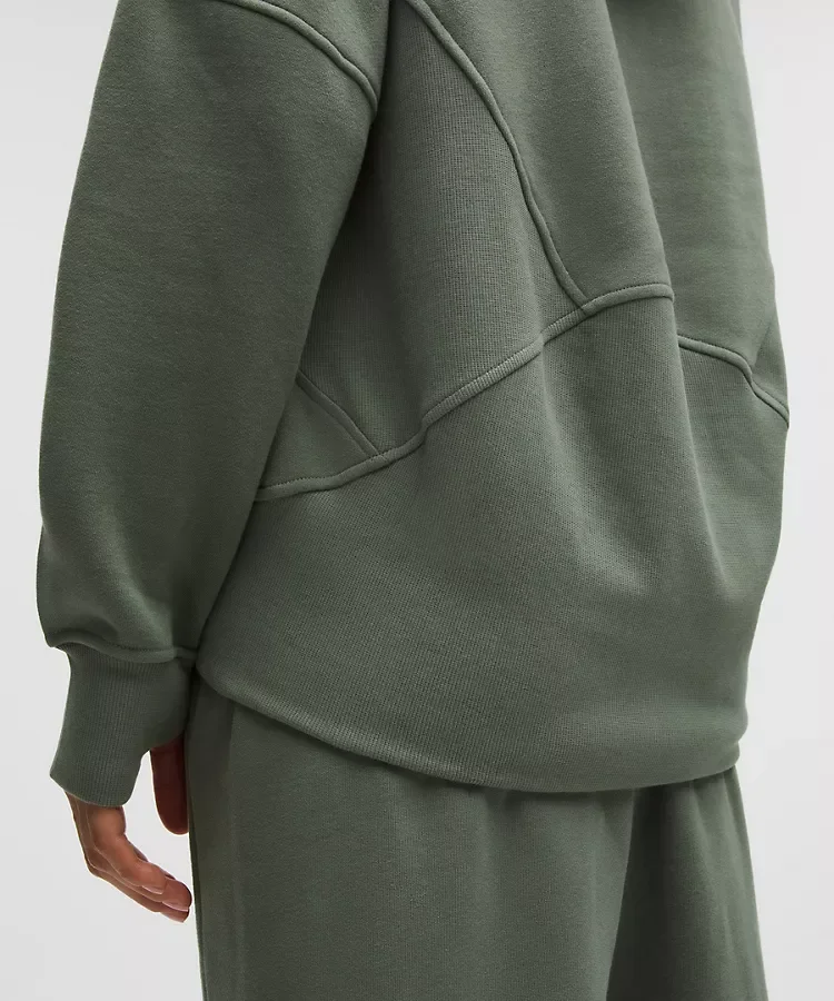 Scuba Oversized Half-Zip Hoodie Long